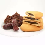 Some date paste, two date fruits and some date-filled cookies