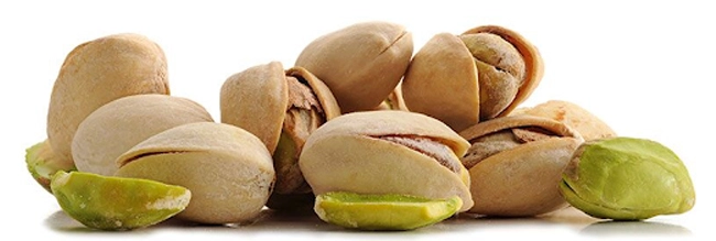 The picture shows a sample of American pistachios.