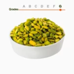 Grade F contains a mix of green and yellow broken kernels