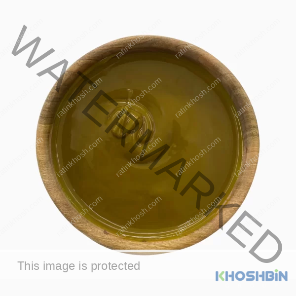 Brown pistachio paste from a top view