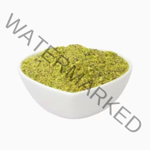 Regula pistachio powder (also called pistachio meal or flour) in a bowl