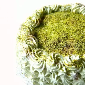 Green Pistachio Powder cake